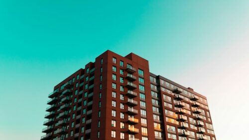 apartment building in Scarborough Ontario, part of the Greater Toronto Area.